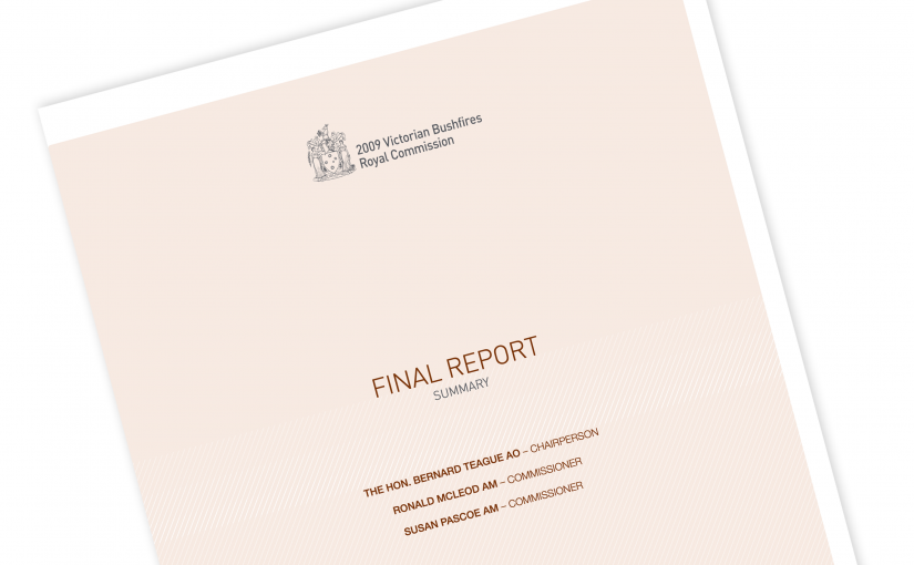 2009 victorian bushfires royal commission report